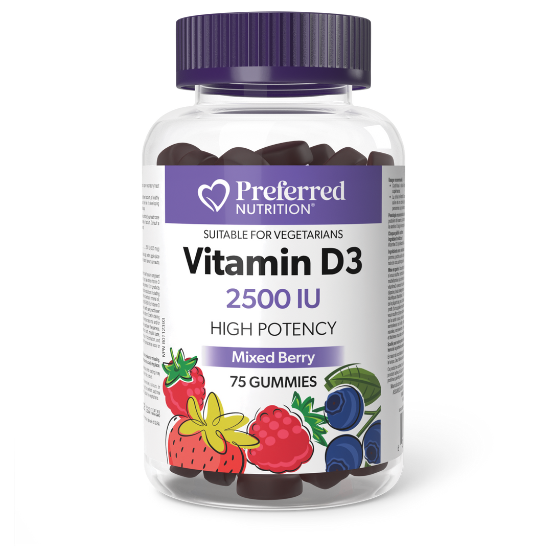 Preferred Nutrition Vitamin D3 2500UI Mixed Berry Gummies