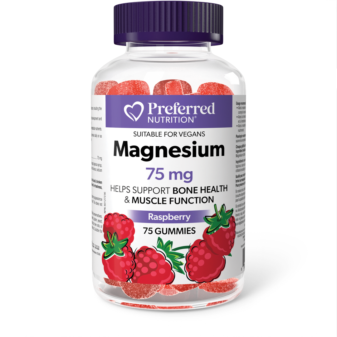 LIQUIDATION - Preferred Nutrition Magnesium 75mg Raspberry Gummies - FINAL SALE/NO RETURNS***
