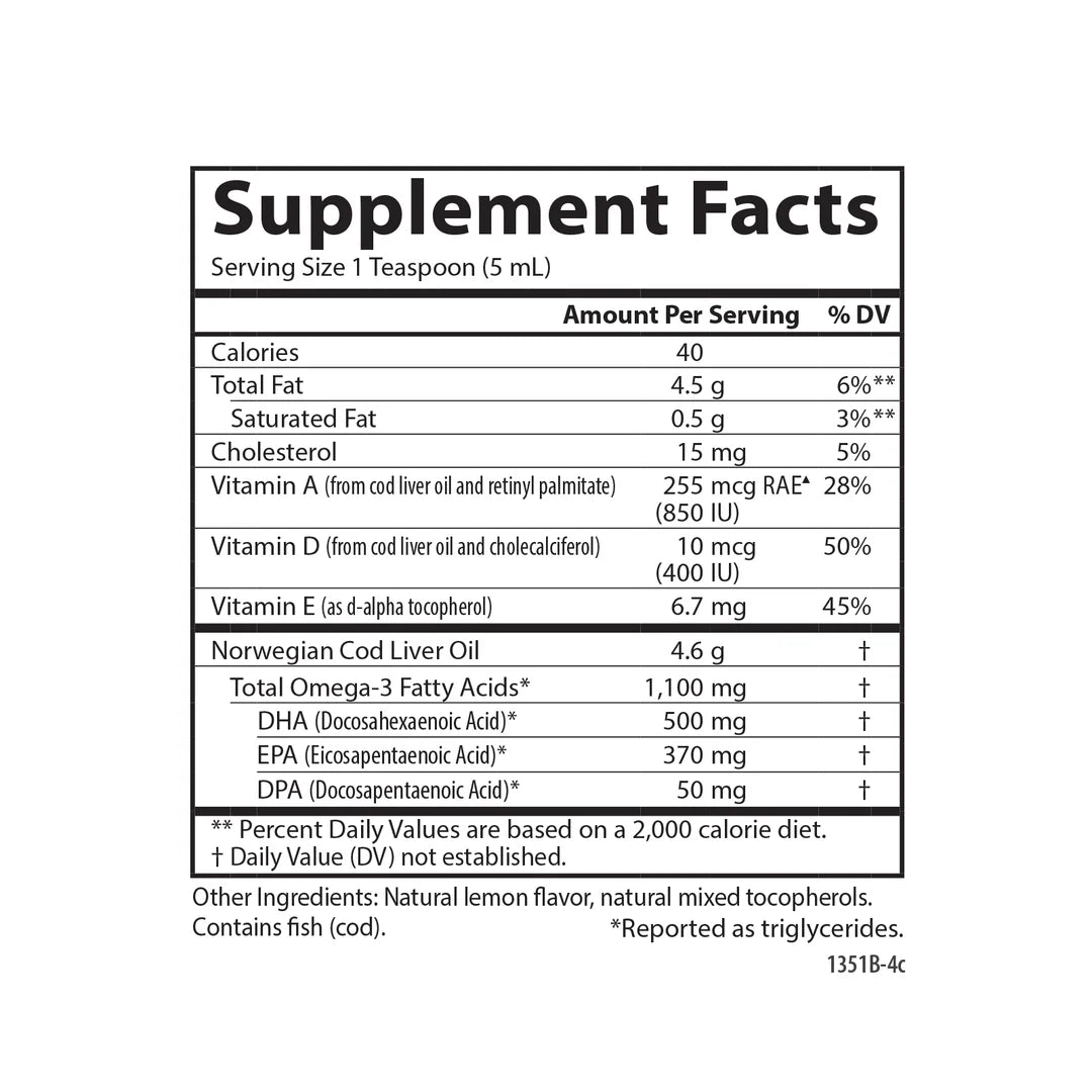 LIQUIDATION - Cod Liver Oil  EPA & DHA & Vitamin D - FINAL SALE/NO RETURNS***