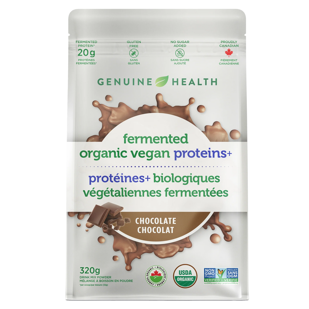 Genuine Health Fermented Organic Vegan Protein chocolate