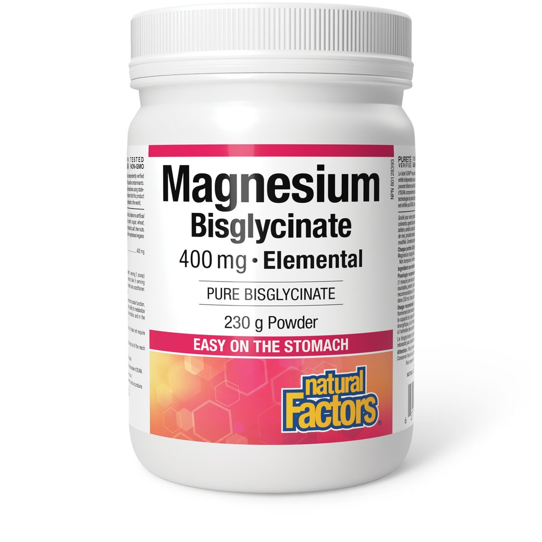 Natural Factors Magnesium Bisglycinate Pure 400 mg Powder