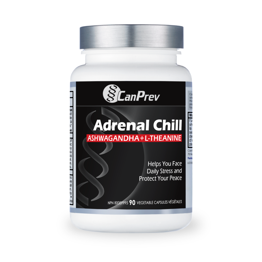Canprev Adrenal Chill for Men with Ashwagandha and L-Theanine Vegetable Capsules