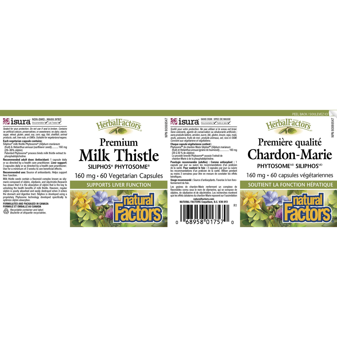 Siliphos® Phytosome® Clinical Strength Milk Thistle 160 mg Vegetarian Capsules