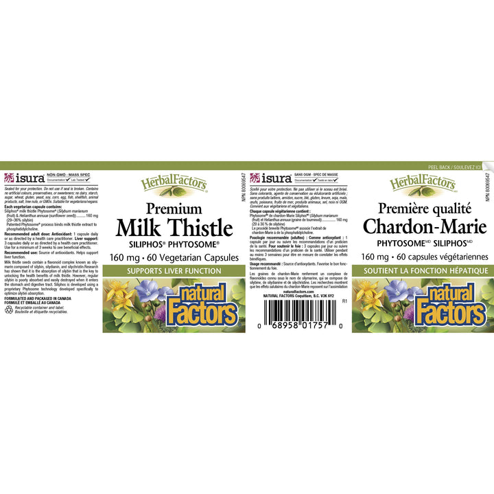 Siliphos® Phytosome® Clinical Strength Milk Thistle 160 mg Vegetarian Capsules