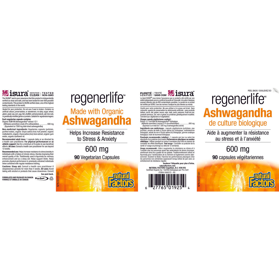 Regenerlife Ashwagandha 600mg