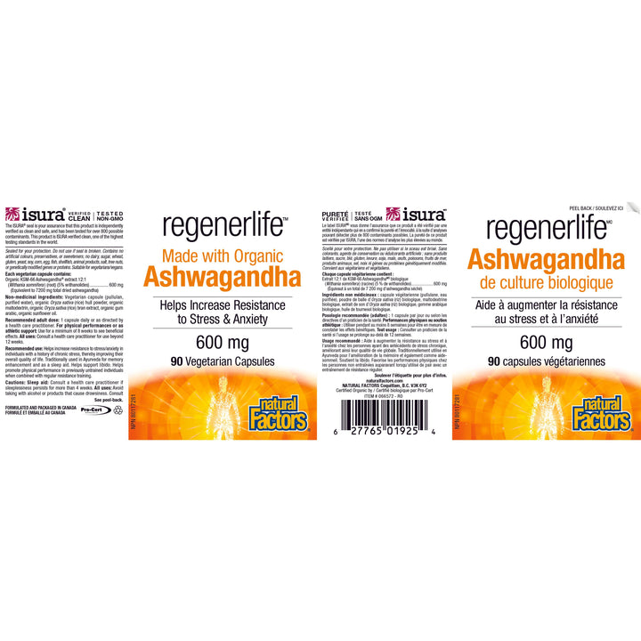 Regenerlife Ashwagandha 600mg