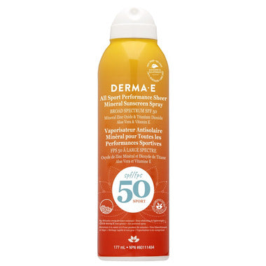 Derma-e mineral sunscreen Spray Sport 50 FPS
