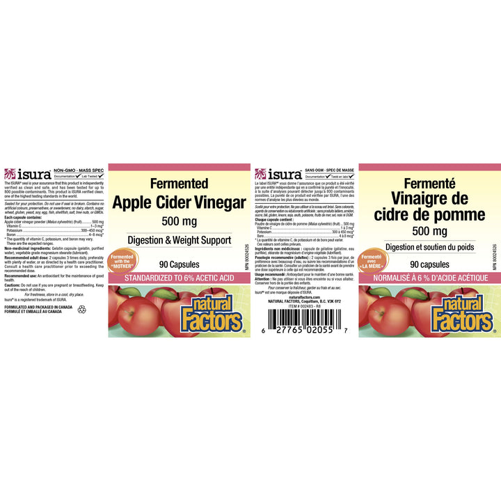 Apple Cider Vinegar 500 mg Capsules