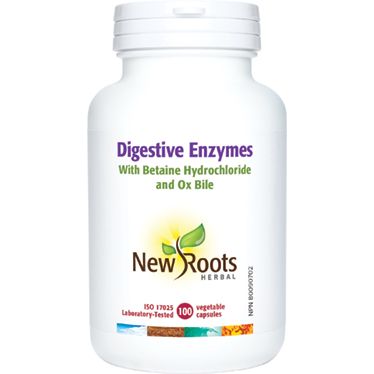 New Roots Digestive Enzymes with Betaine Hydrochloride and Ox Bile