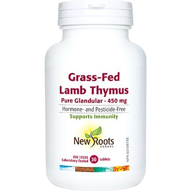 New Roots Grass-Fed Lamb Thymus Pure Glandular 450 mg Tablets