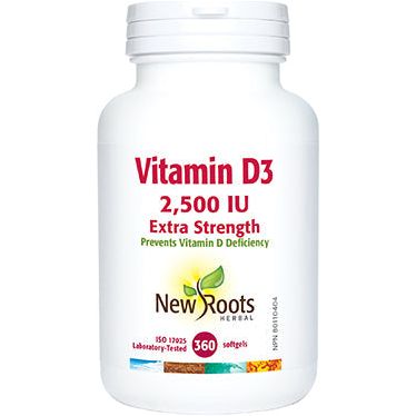 New Roots Vitamin D3 2,500 IU Extra Strength