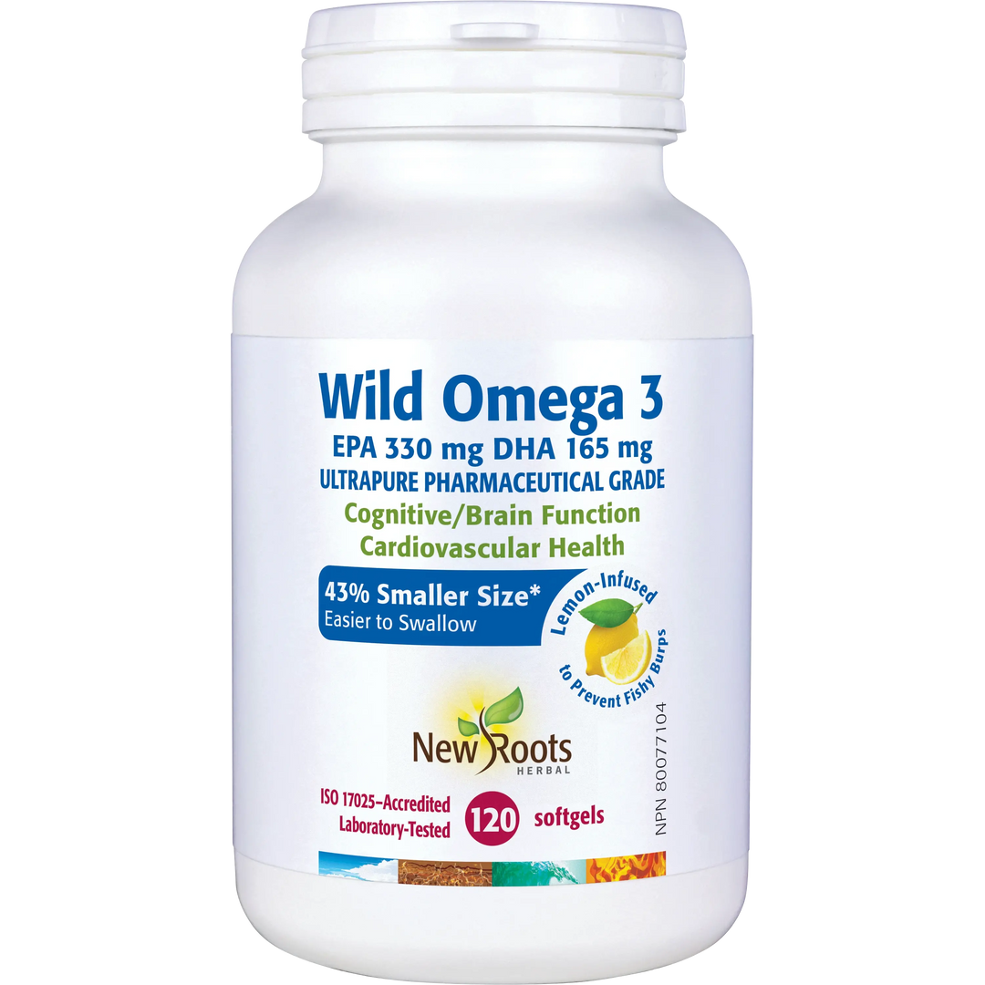 New Roots Wild Omega 3 EPA 330 mg · DHA 165 mg
