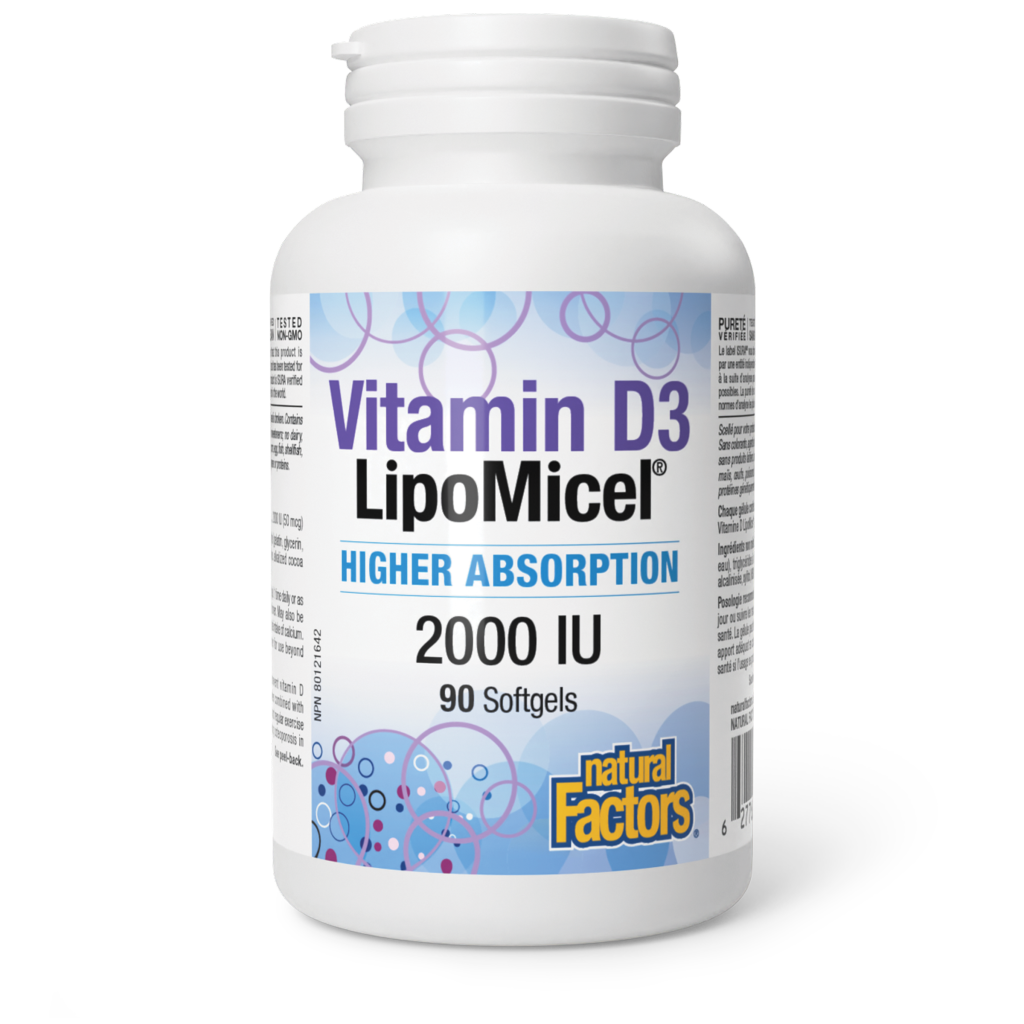 Natural Factors Vitamin D3 LipoMicel® 2000 IU