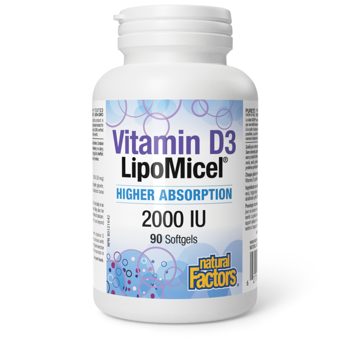 Natural Factors Vitamin D3 LipoMicel® 2000 IU