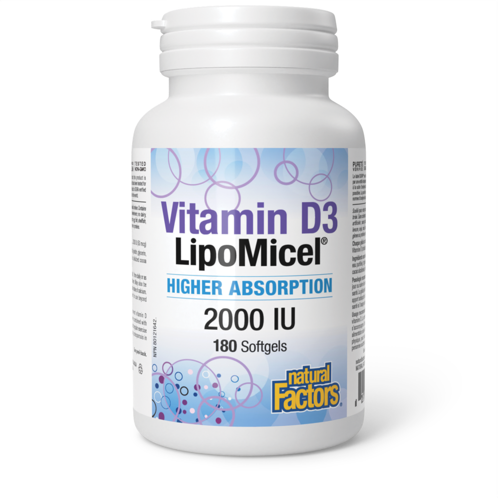 Natural Factors Vitamin D3 LipoMicel® 2000 IU