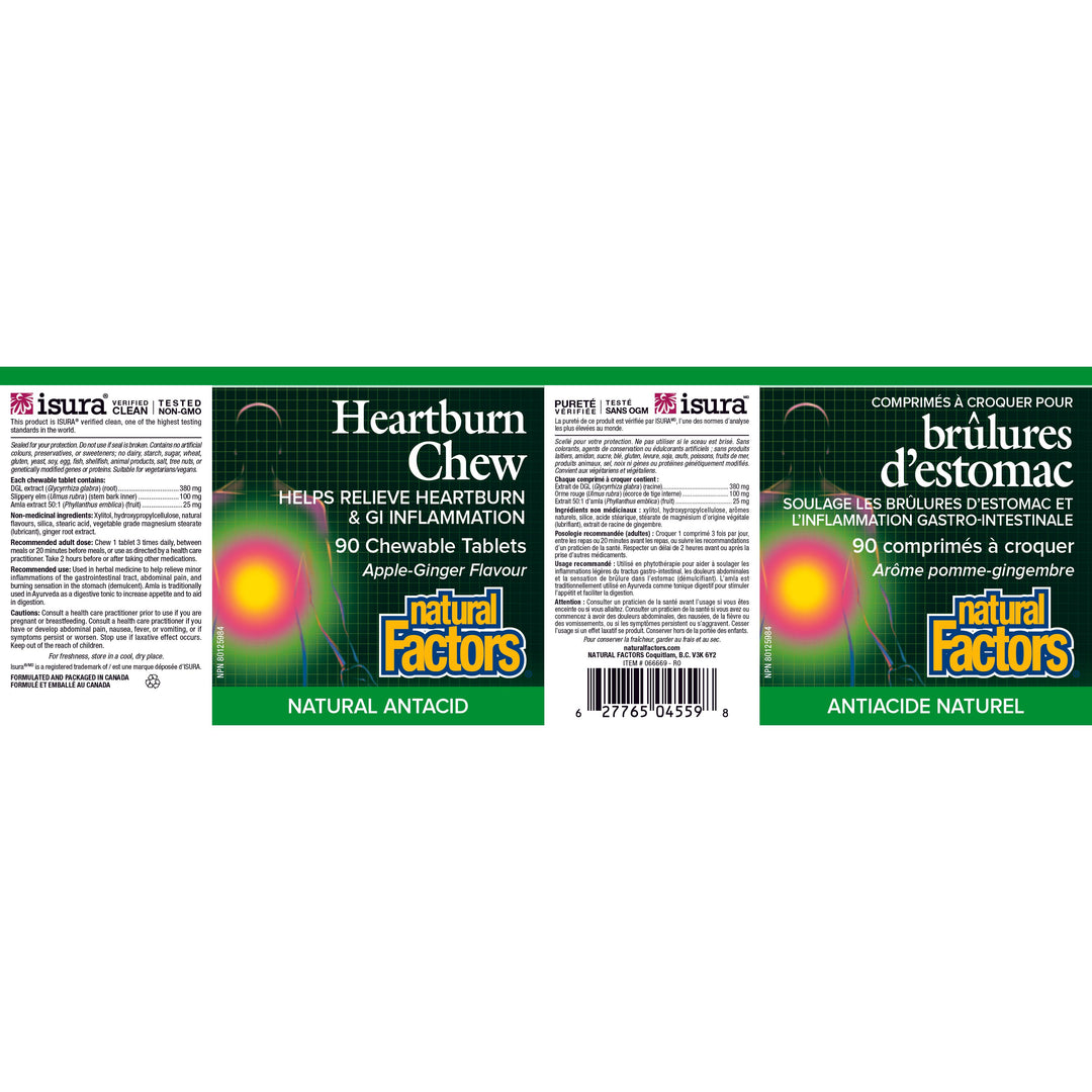 Natural Factors Heartburn Chew