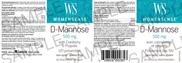 WomenSense  D-Mannose 500 mg with Cranberry & Propolis