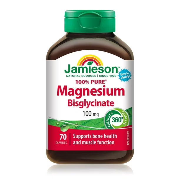 Jamieson 100% Pure Magnesium Bisglycinate 100mg