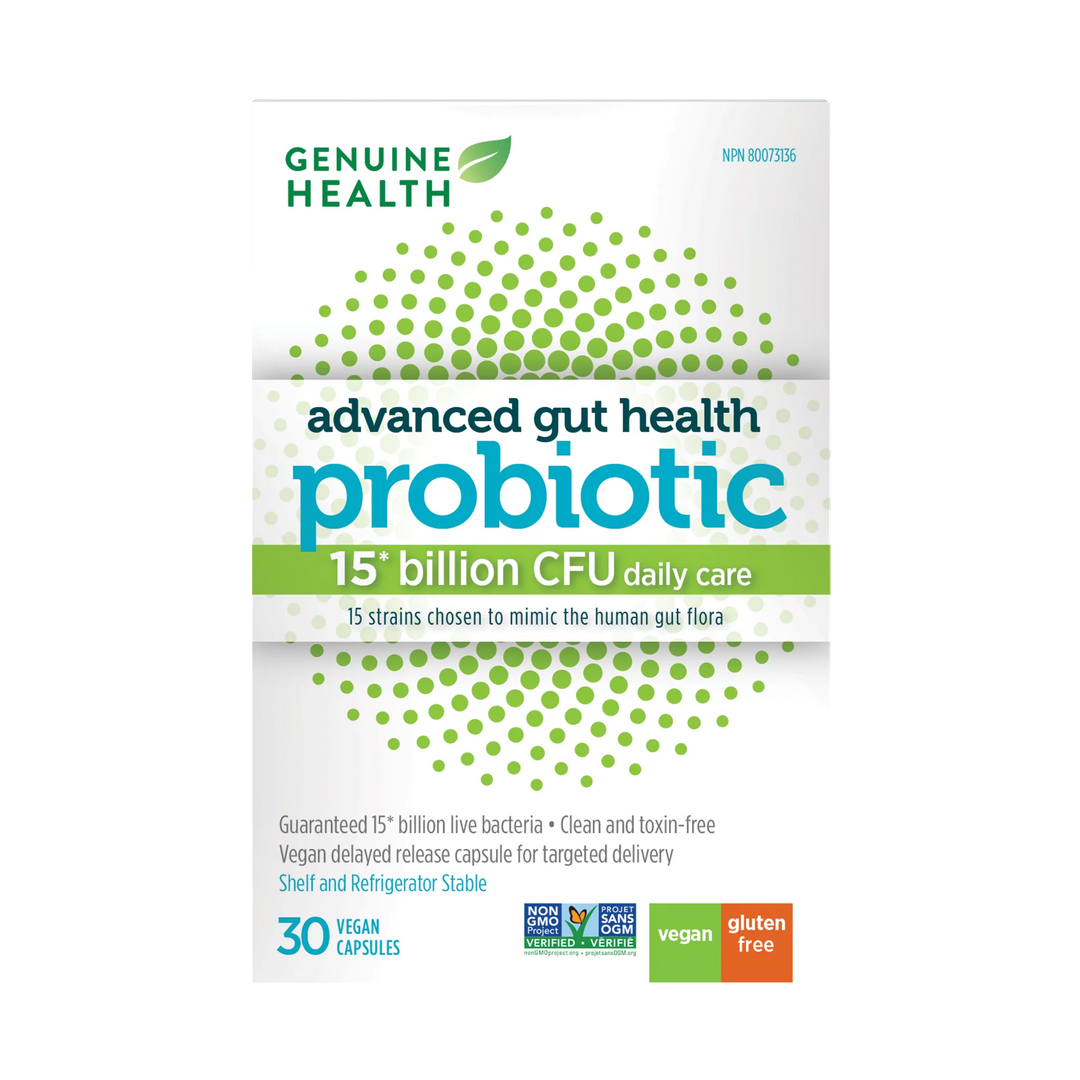 Genuine Health Advanced Gut Health Probiotic 15 Billion Daily Care