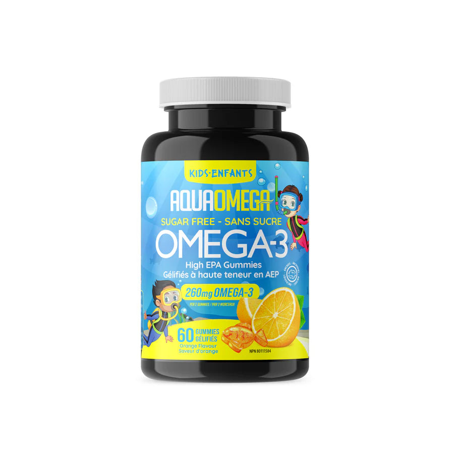 AquaOmega Omega-3 High EPA Kids Orange Gummies