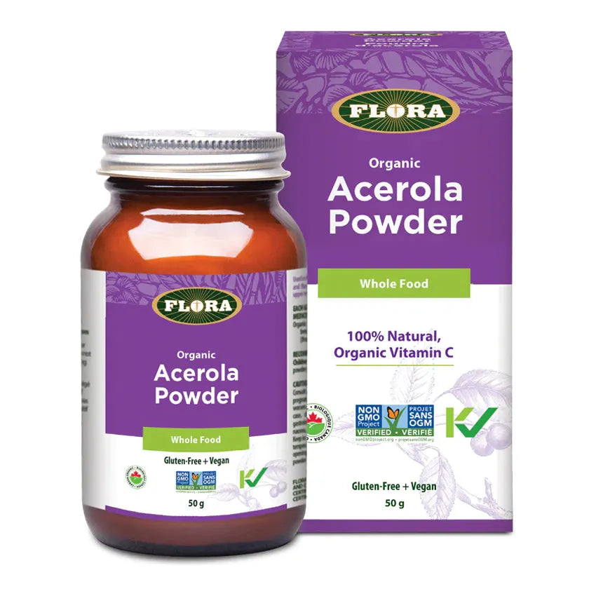 Flora Organic Acerola Powder, Vitamin C powder