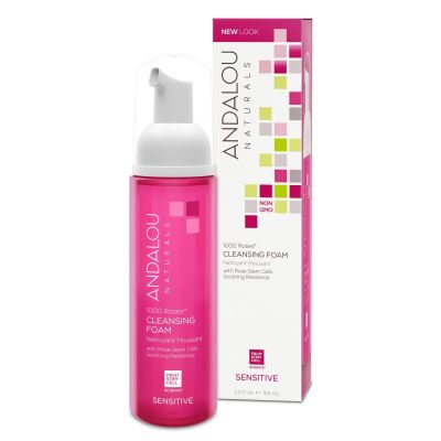 Andalou Naturals Sensitive 1000 Roses Cleansing Foam