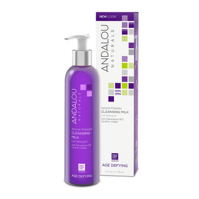 Andalou Naturals Age Defying Apricot Probiotic Cleansing Milk with Resveratrol and Coenzyme Q10