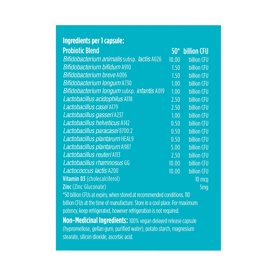 Genuine Health Advanced Gut Health Immune Probiotic 50 Billion Extra Strength