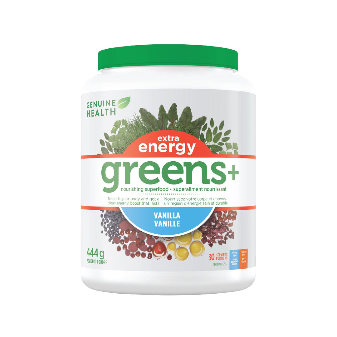Genuine Health Greens+ Extra Energy, Vanilla