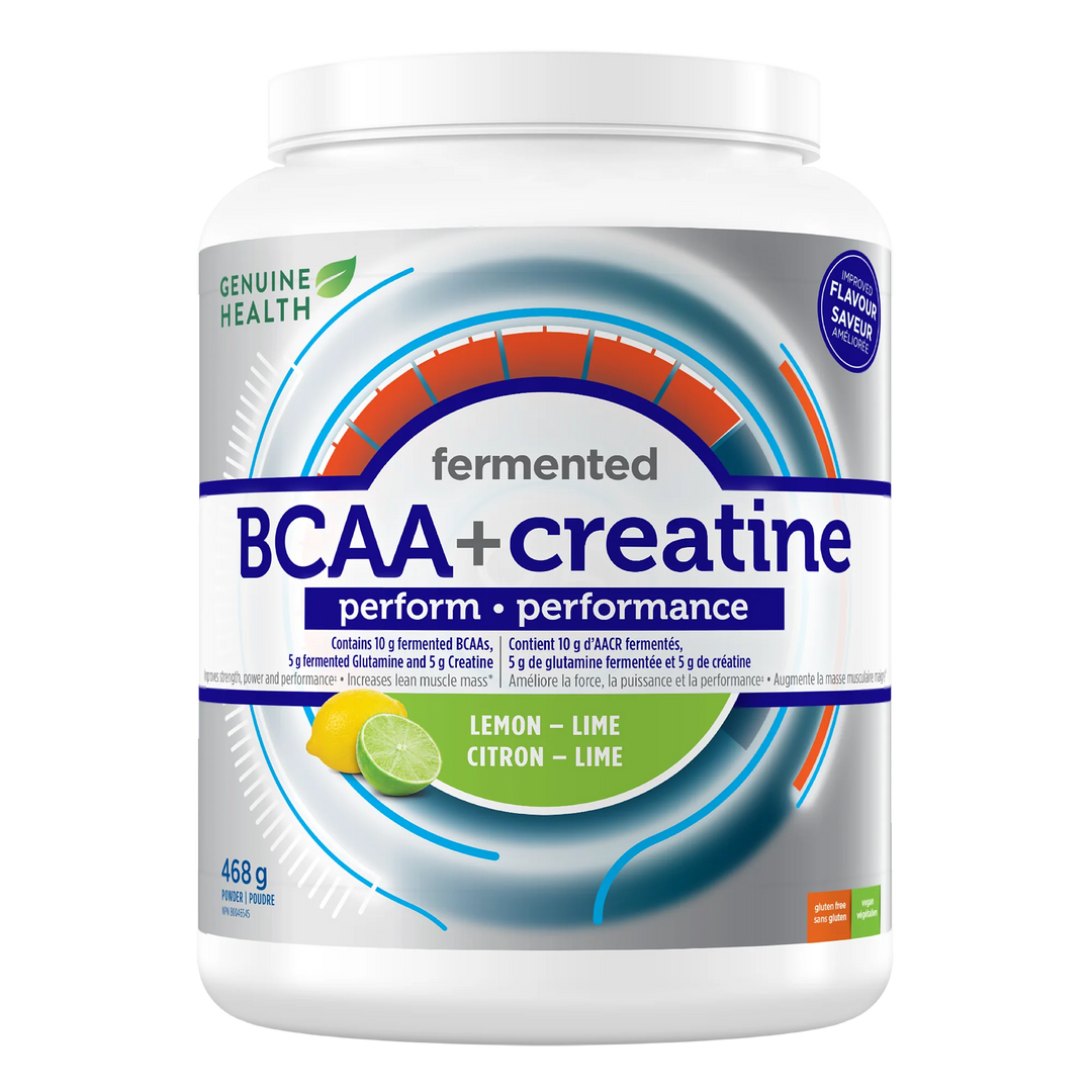 Genuine Health Fermented BCAA+ creatine | lemon-lime