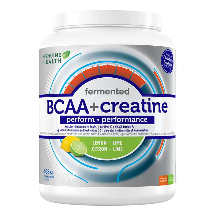 Genuine Health Fermented BCAA+ creatine | lemon-lime