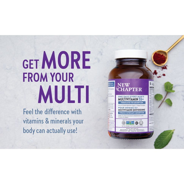 LIQUIDATION - New Chapter®  One Daily Every Men's Multivitamin 55+ - FINAL SALE/NO RETURNS***