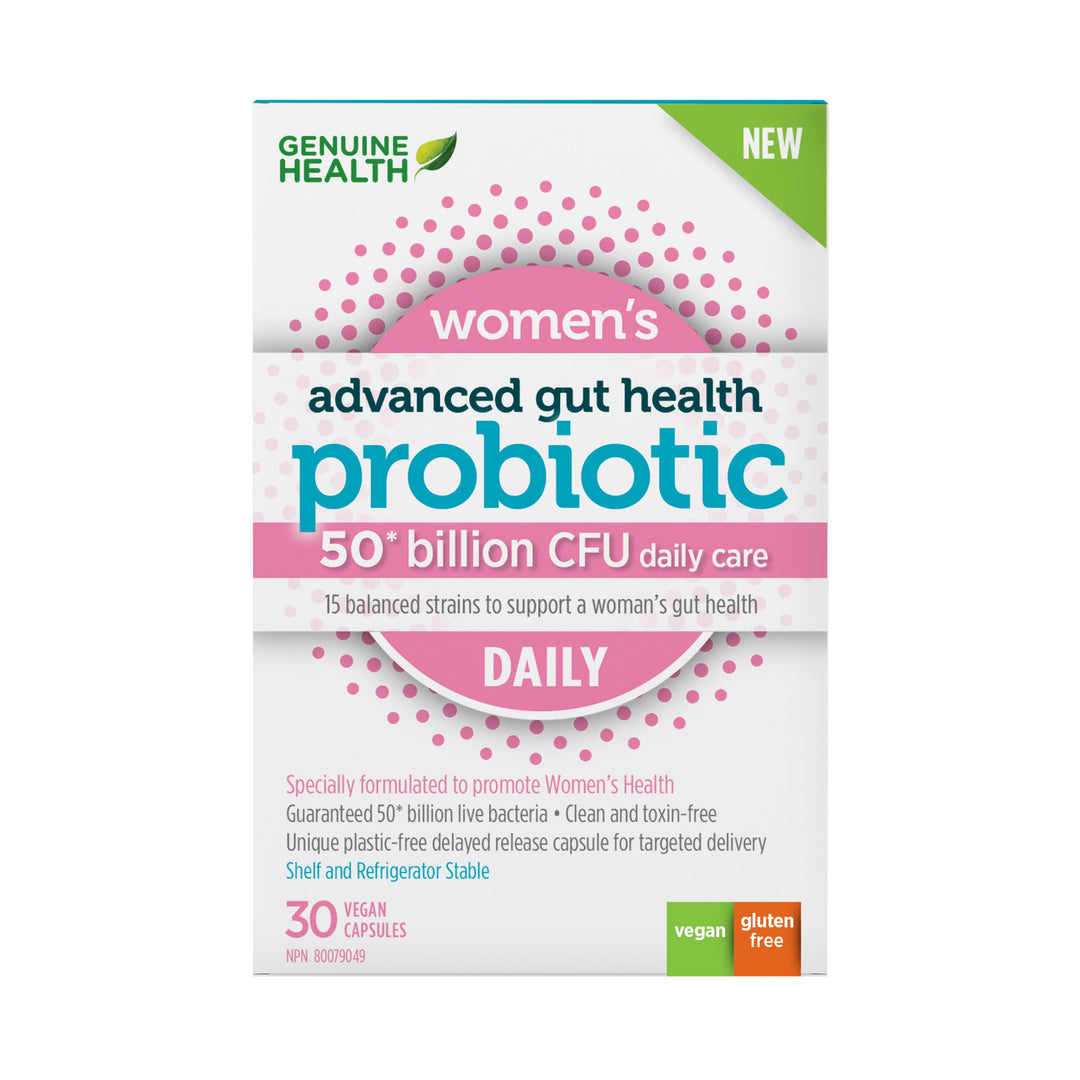 Genuine Health Advanced Gut Health Probiotics for Women, 50 Billion CFU