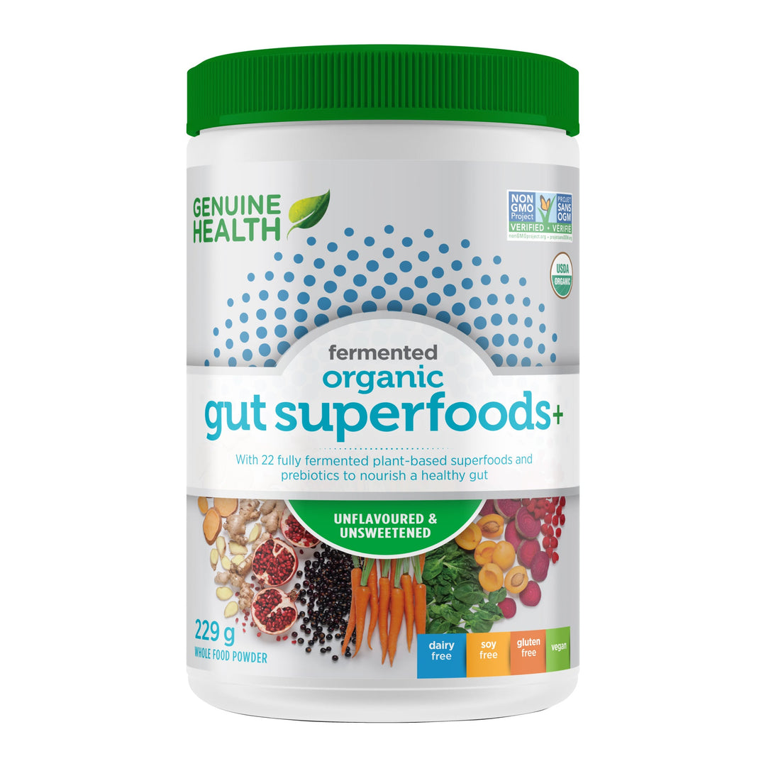 Genuine Health Fermented Organic Gut Superfoods+, Unflavoured & Unsweetened