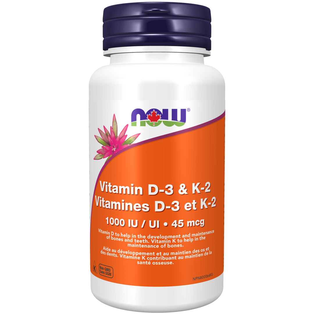 NOW® Supplements Vitamin D3 and K2