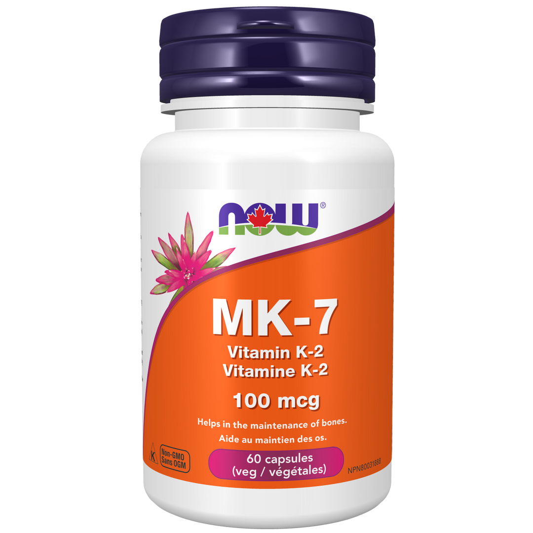 NOW® Supplements MK-7 Vitamin K-2 100mcg