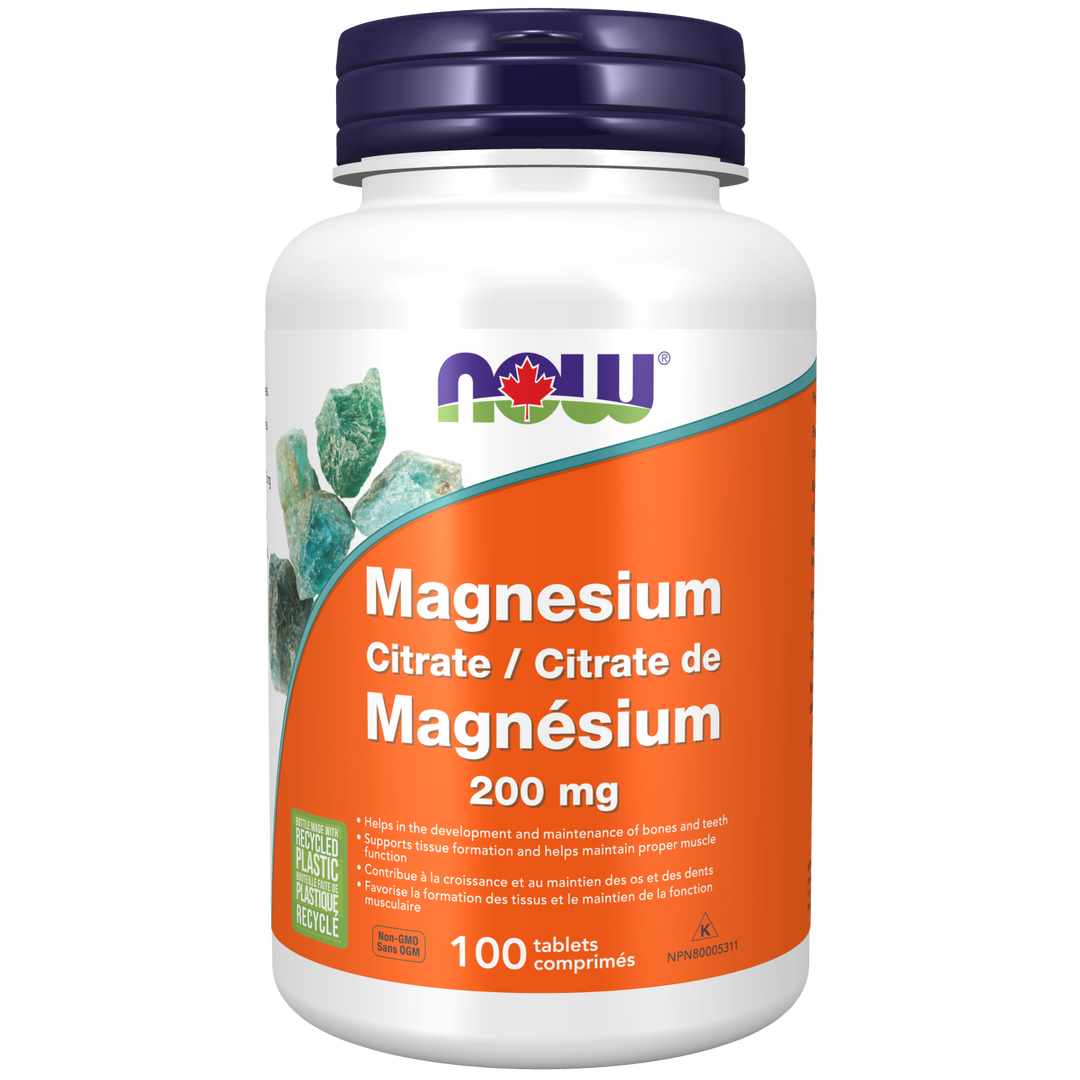NOW® Supplements Magnesium Citrate 200mg
