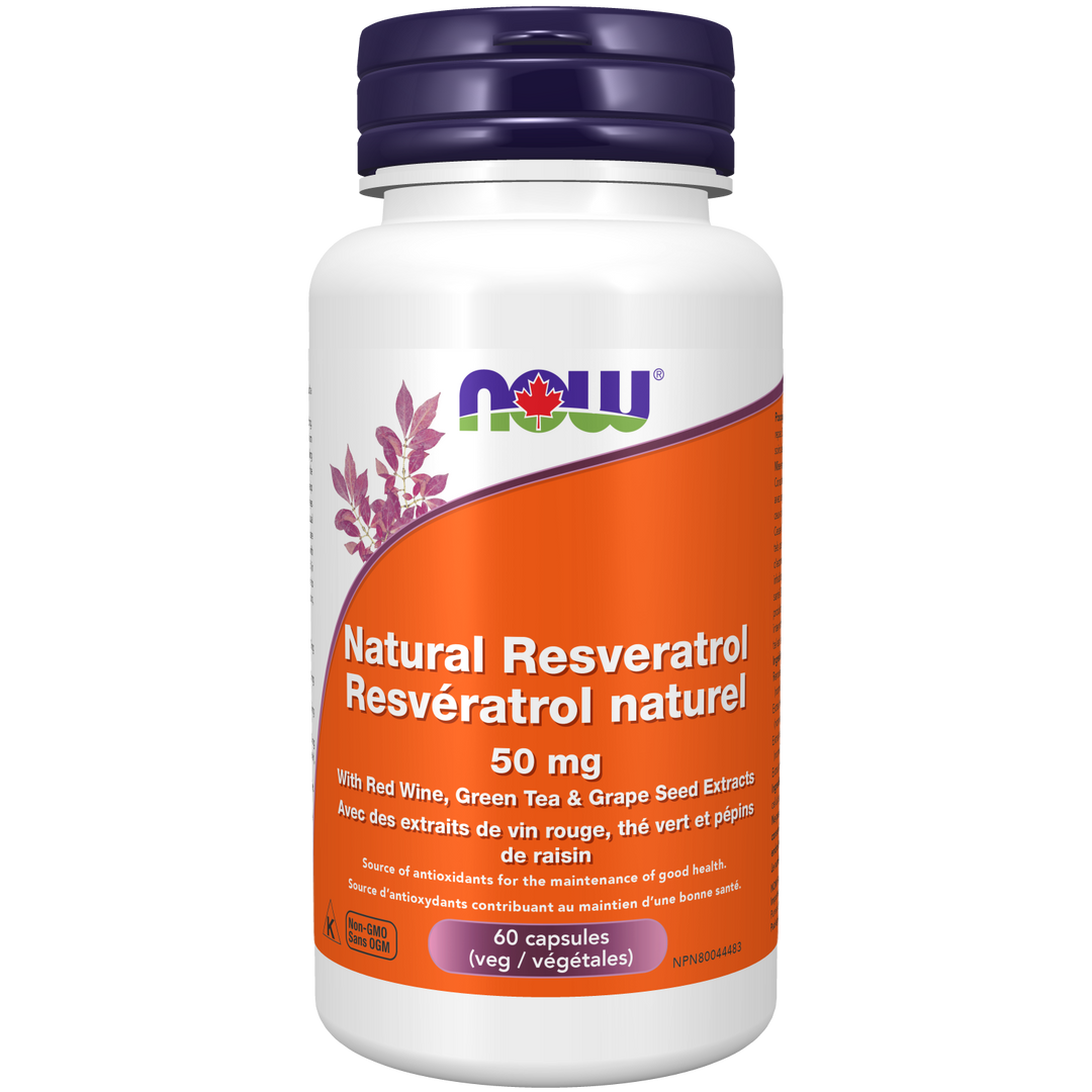 NOW® Supplements Natural Resveratrol 50mg