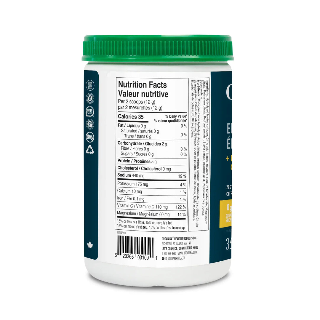 Organika® Electrolytes + Enhanced Collagen - Zesty Lemon Berry