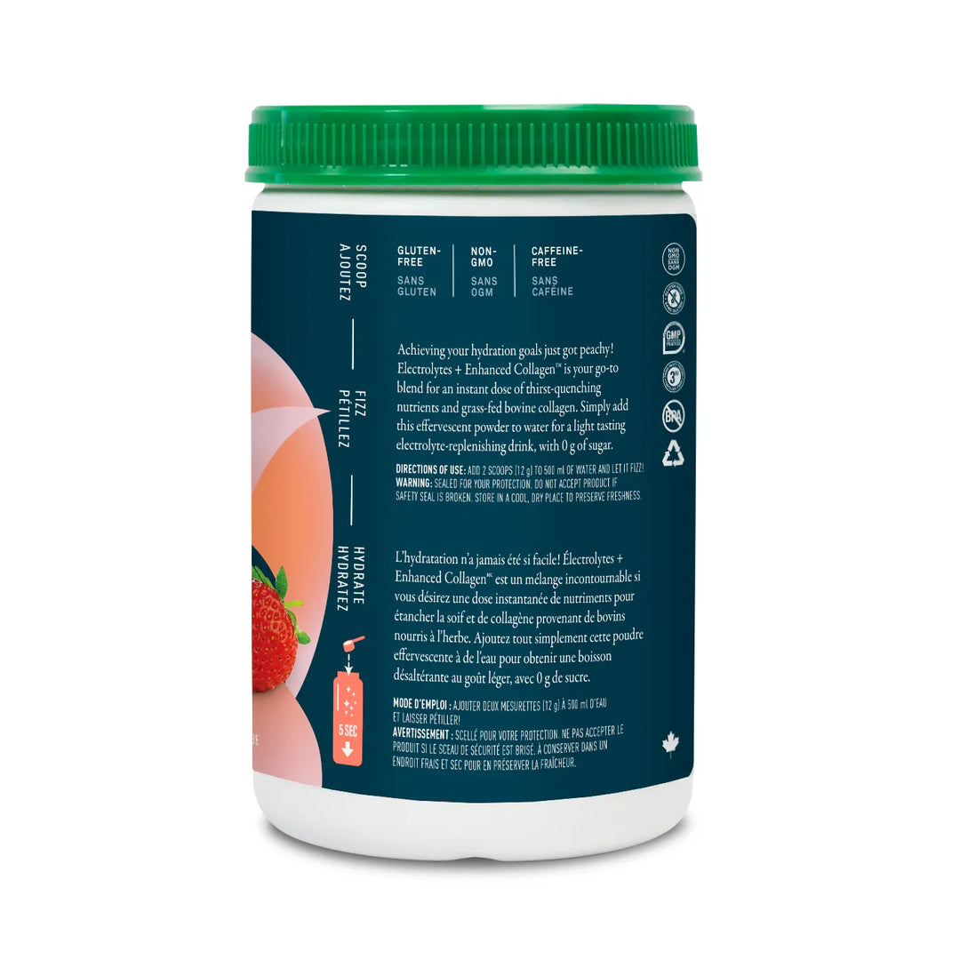 Organika® Electrolytes + Enhanced Collagen - Juicy Strawberry Peach