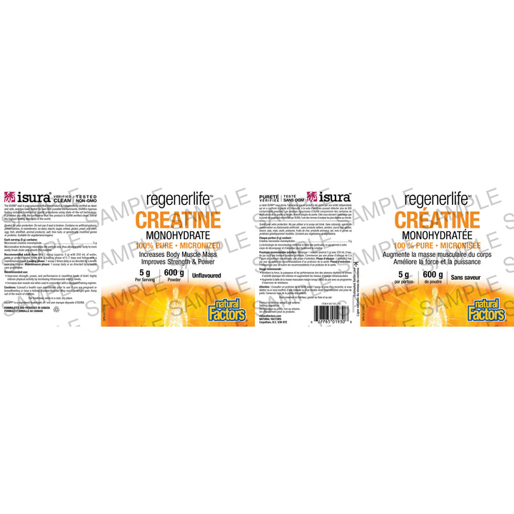 Regenerlife Creatine Monohydrate 600g