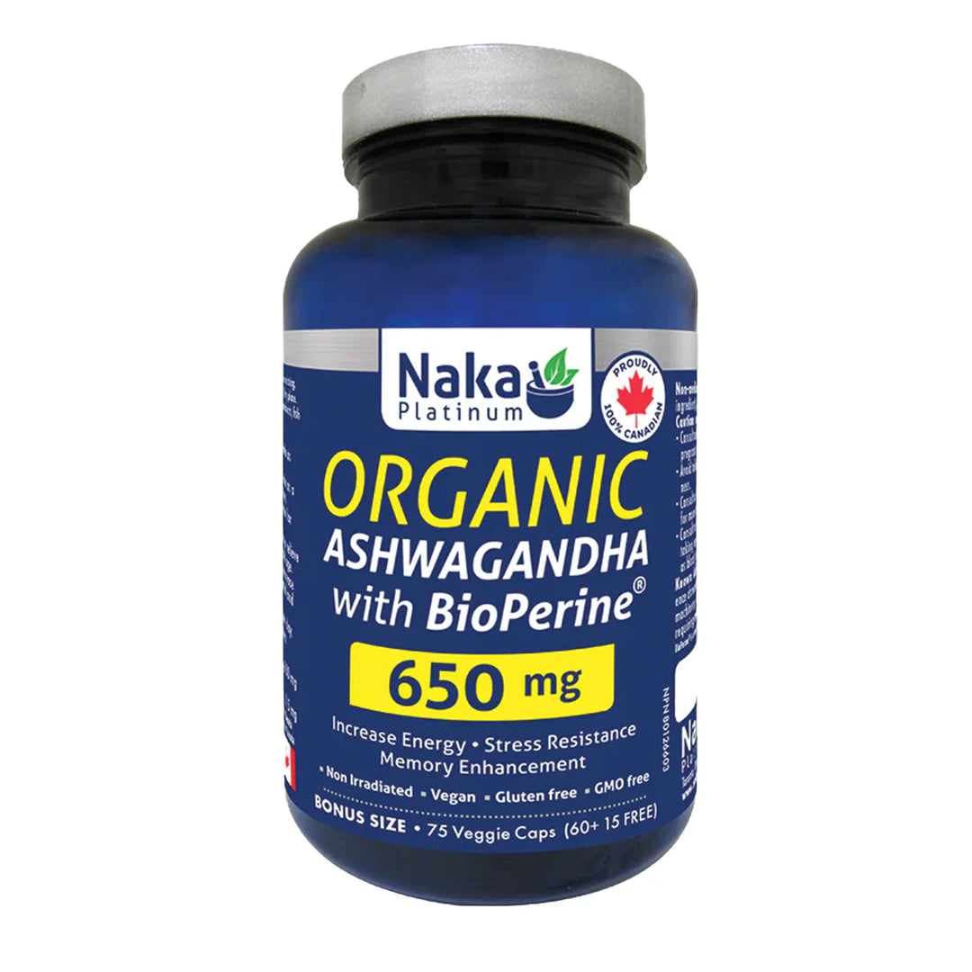 Naka Platinum Organic Ashwagandha with BioPerine