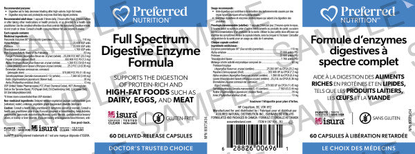 Preferred Nutrition  Full Spectrum Digestive Enzyme Formula