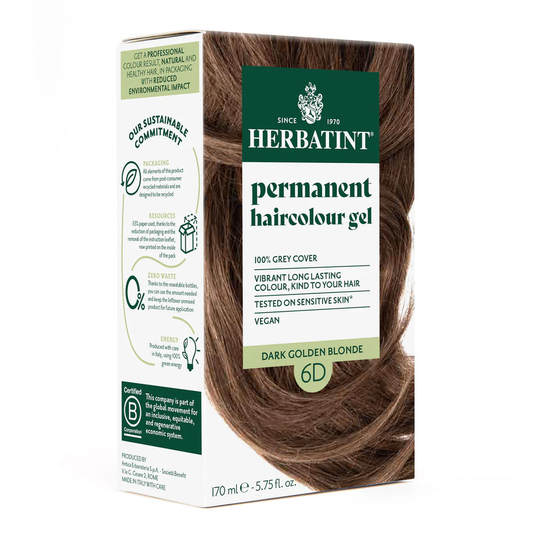 Herbatint Permanent Haircolour Gel 6D Dark Golden Blonde