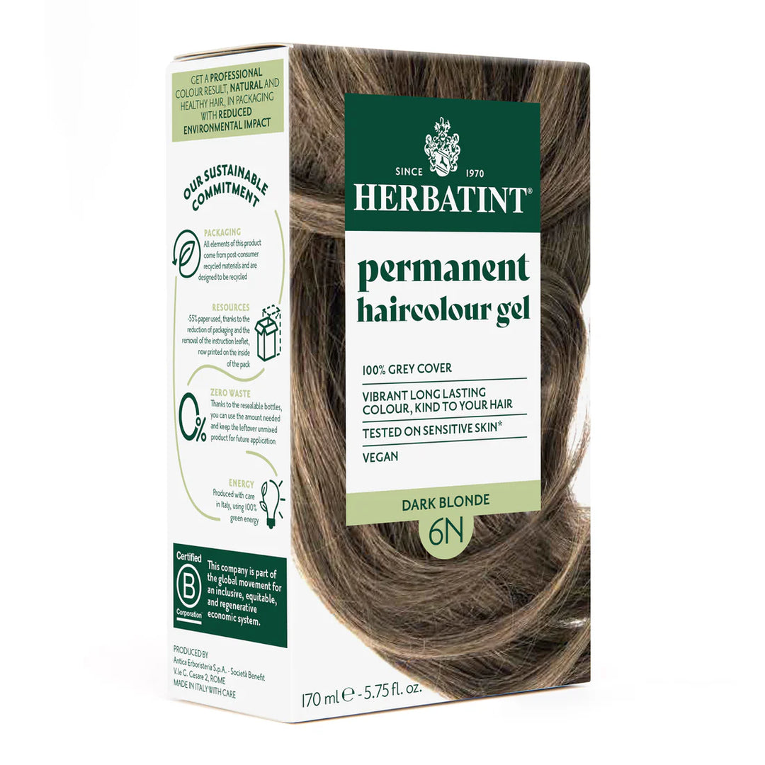 Herbatint Permanent Haircolour Gel 6N Dark Blonde