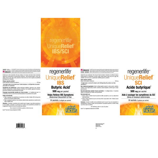 Regenerlife UniqueRelief IBS Butyric Acid 500 mg