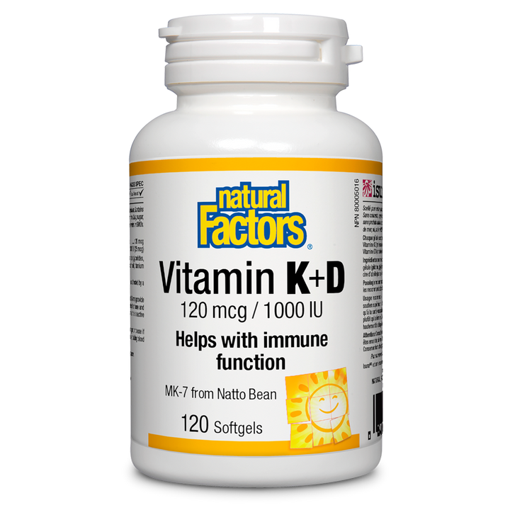 Vitamin K+D   120 mcg / 1000 IU Softgels