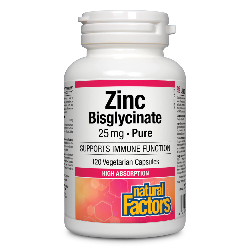 Zinc Bisglycinate 25mg Vegetarian Capsules