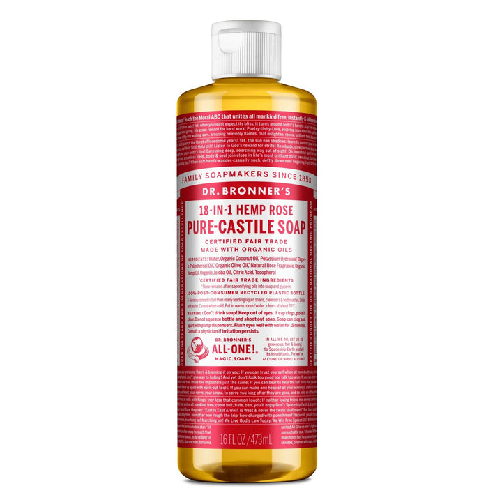 Dr. Bronner's Pure Castile Rose Liquid Soap