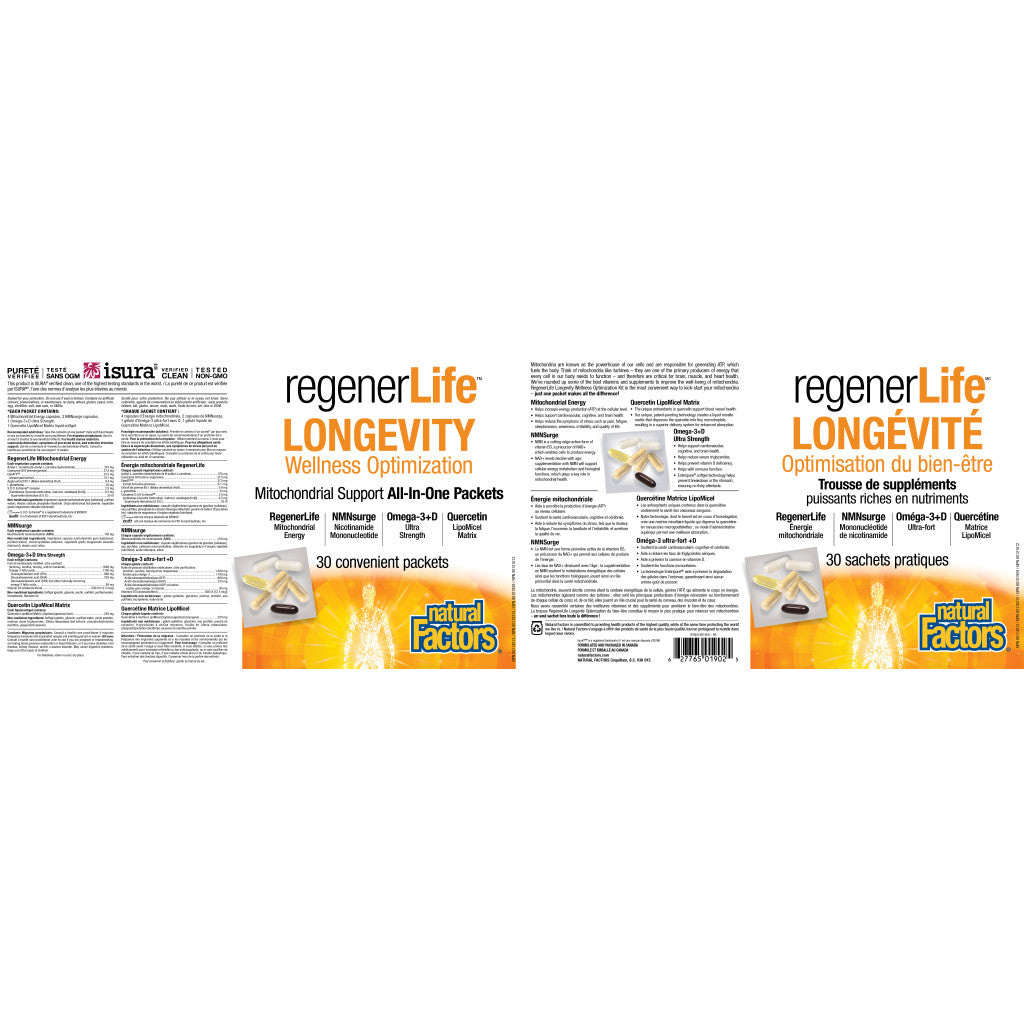 RegenerLife Longevity Wellness Optimization Packets